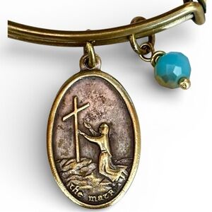 Virgin Mary Matrix-Bleeding Hearts Bangle Bracelet -NWT